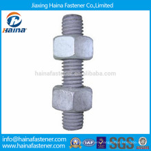 Hot Dip Galvanised all threaded rod with hex nut